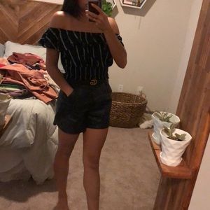 Lulus off the shoulder crop top